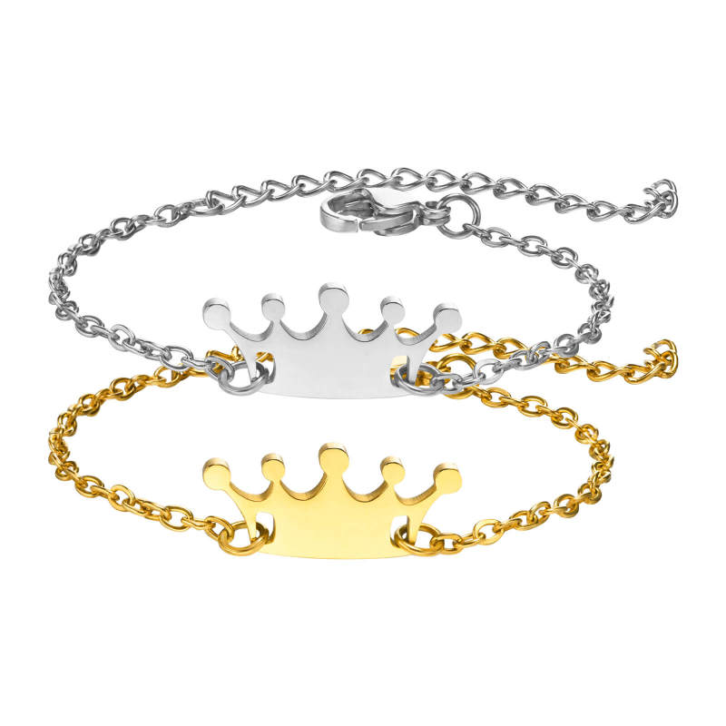 Wholesale Stainless Steel Crown Bracelet