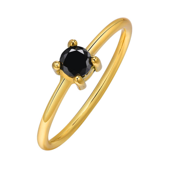 Wholesale Stainless Steel Black CZ  Rings