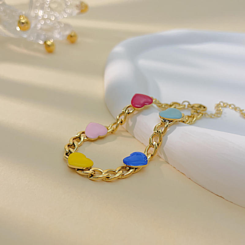 Wholesale Stainless Steel Colorful Love Bracelet