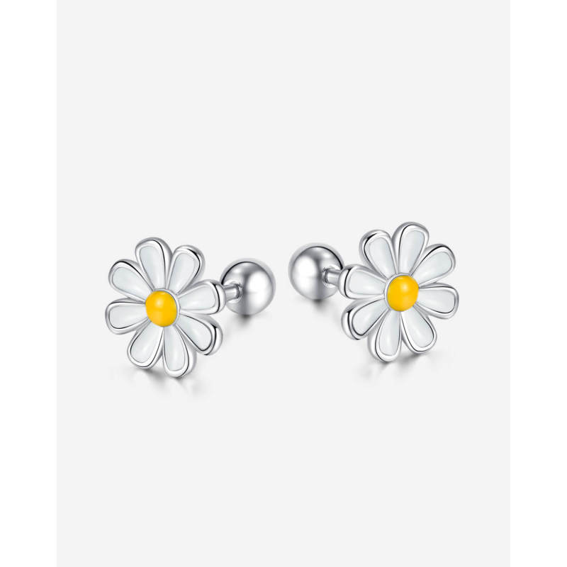 Wholesale Stainless Steel Little Daisy Earrings