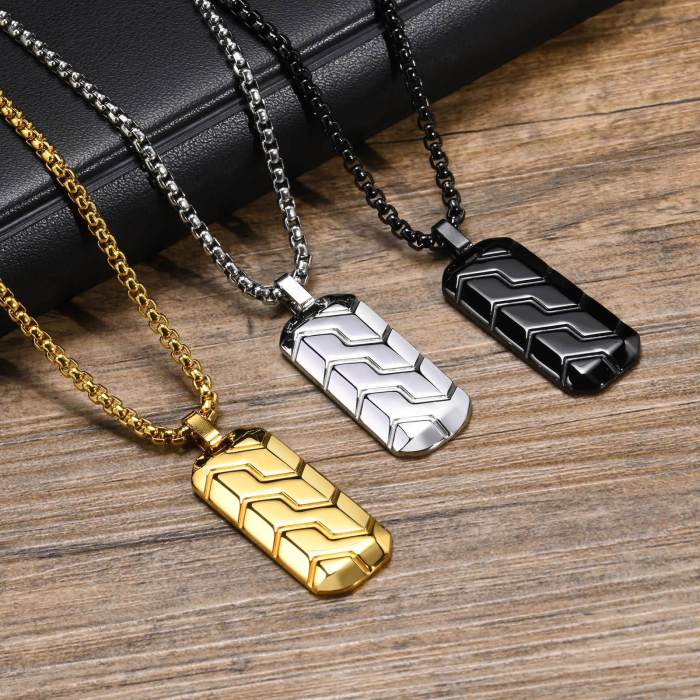 Wholesale Stainless Steel Tire Pattern Pendant