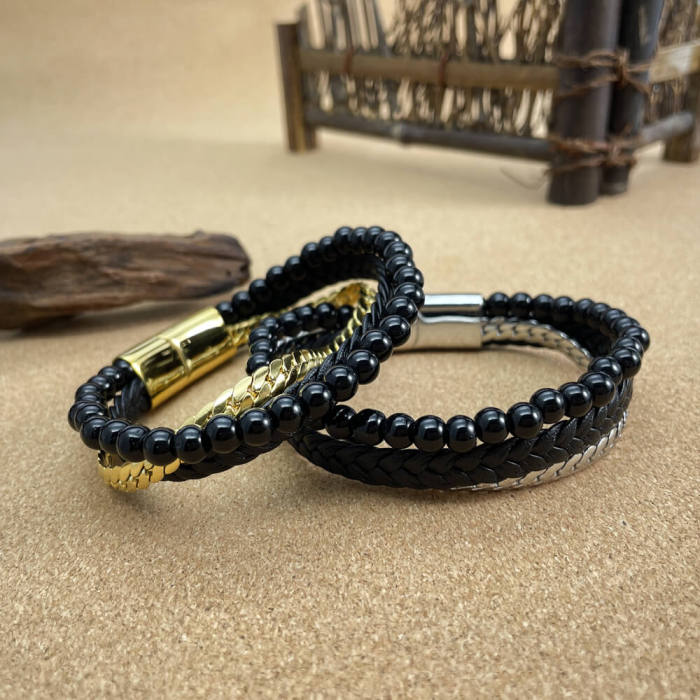 Wholesale Braided Stainless Steel Bracelet for Men