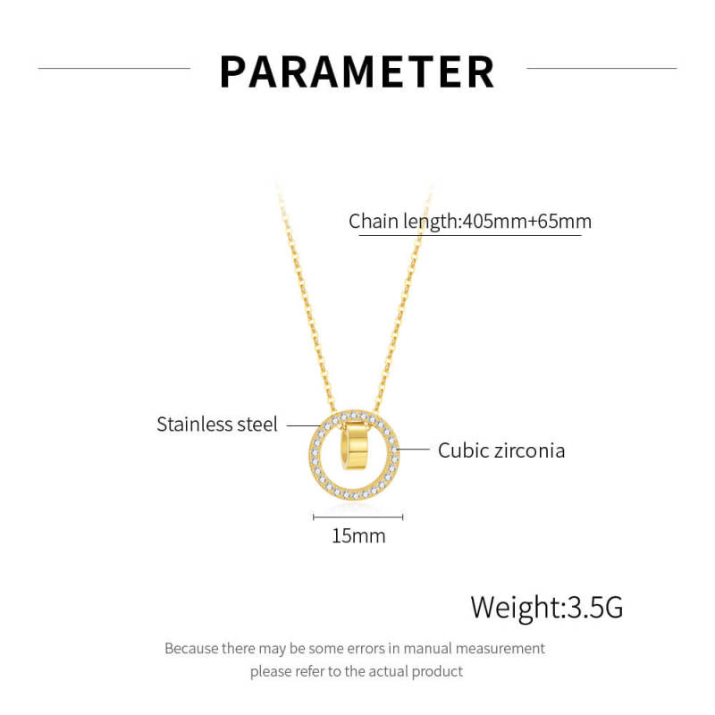 Wholesale Stainless Steel CNC CZ Necklace