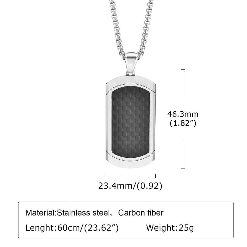 Wholesale Stainless Steel Carbon Fiber Dog Tag