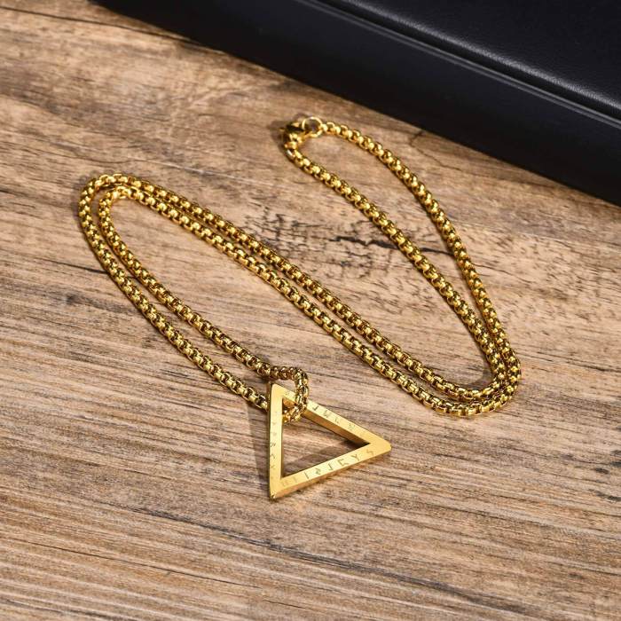 Wholesale Stainless Steel Viking Triangle Pendant