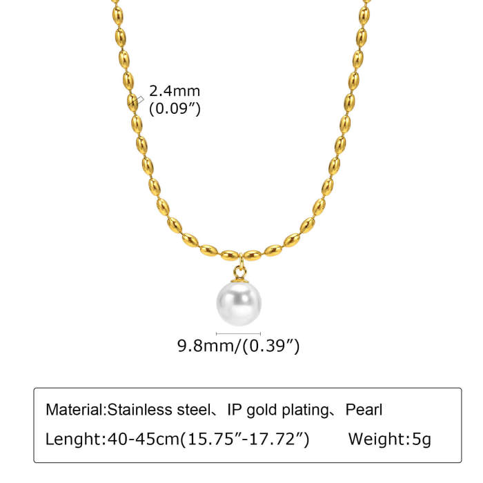 Wholesale Stainless Steel Necklace with Pearl