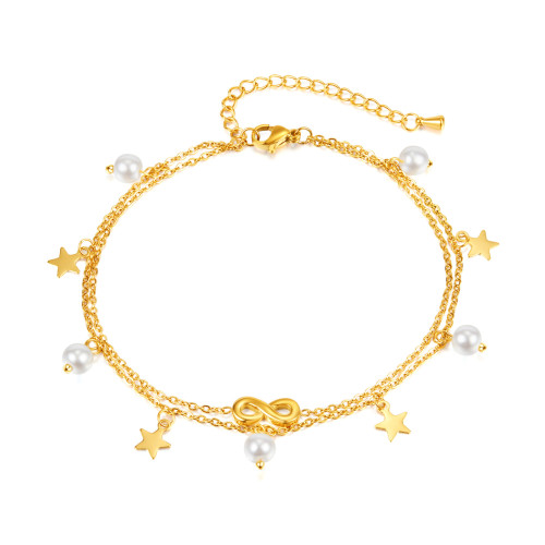 Wholesale Stainiless Steel Anklet with Stars