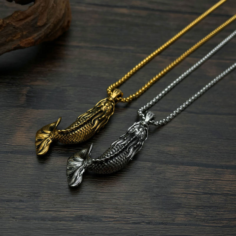 Wholesale Stainless Steel Mens Fish Pendant
