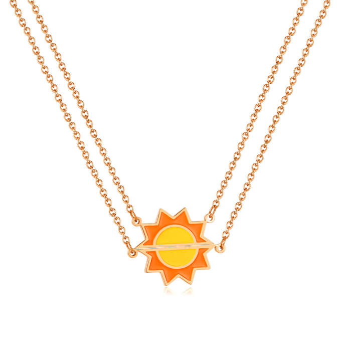 Wholesale Stainless Steel Sun Necklace