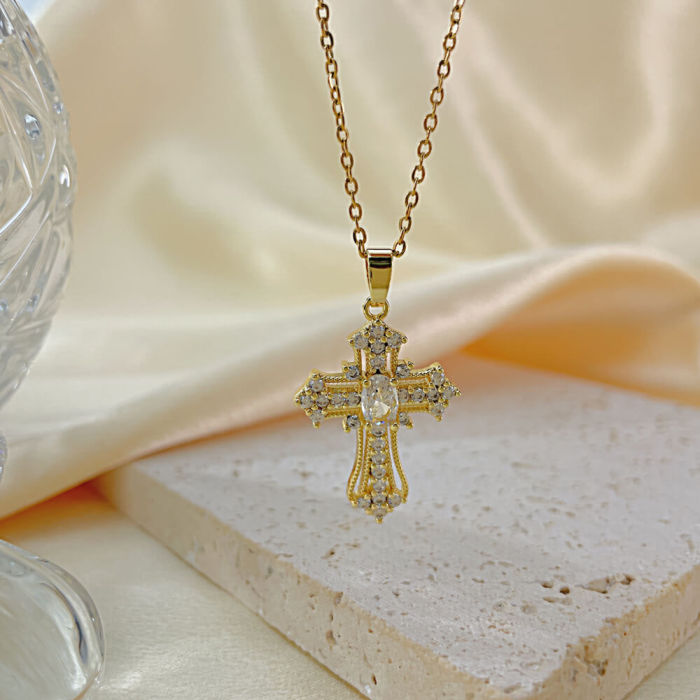 Wholesale Stainless Steel Necklace and Brass Cross