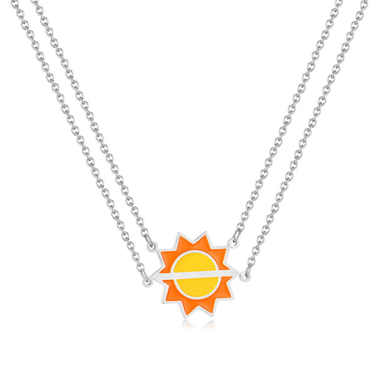 Wholesale Stainless Steel Sun Necklace