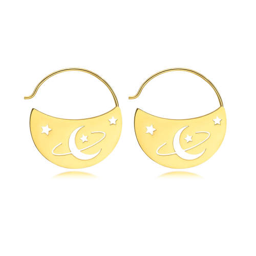 Wholesale Stainless Steel Moon Sun Earring