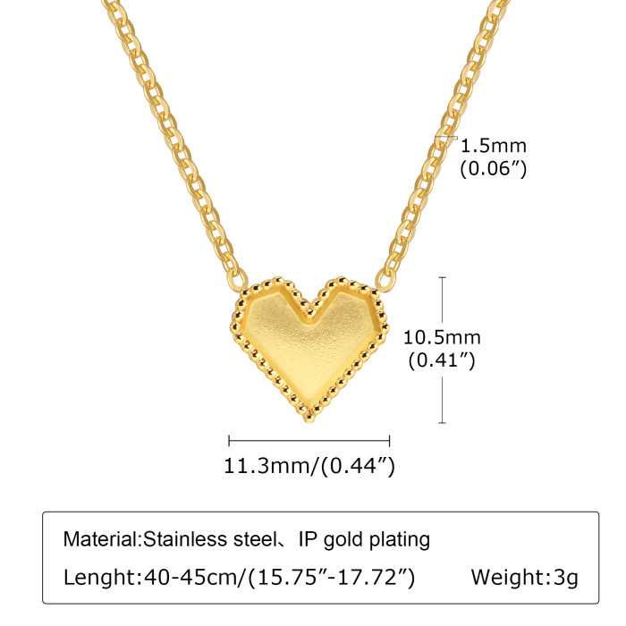 Wholesale Stainless Steel Heart Earring Necklace Set