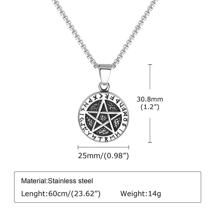 Wholesale Stainless Steel Viking Pentagram Pendant