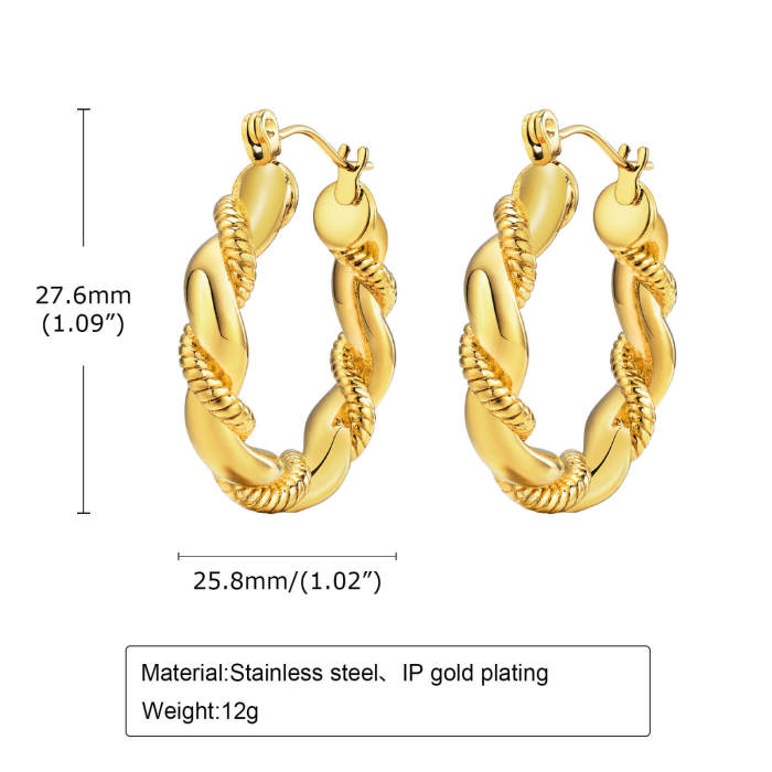 Wholesale Stainless Steel Ladies Earrings Gold