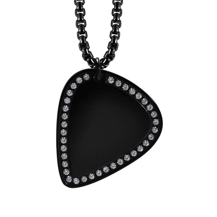Wholesale Stainless Steel Guitar Pick Necklace