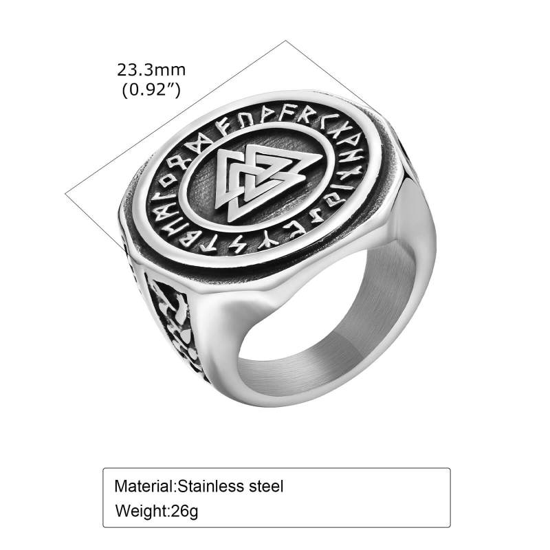 Wholesale Stainless Steel Viking Mens Ring