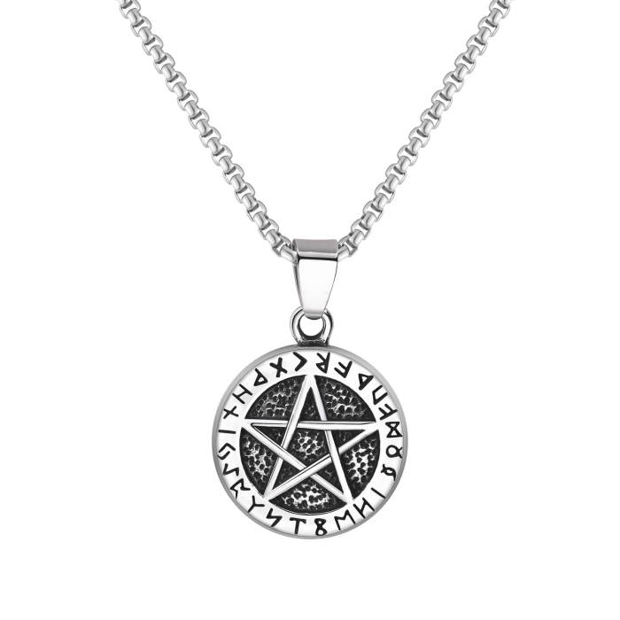 Wholesale Stainless Steel Viking Pentagram Pendant