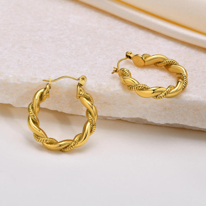 Wholesale Stainless Steel Ladies Earrings Gold
