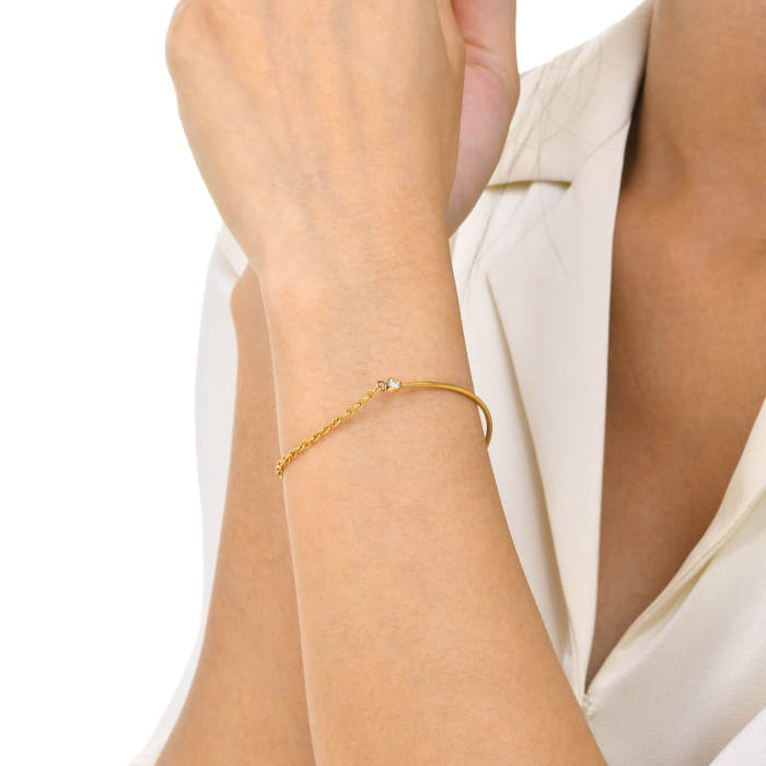 Wholesale Stainless Steel Half-bracelet and Half-chain Bracelet