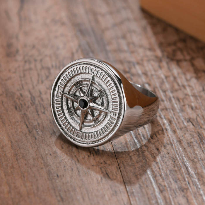 Wholesale Stainless Steel Compass Ring