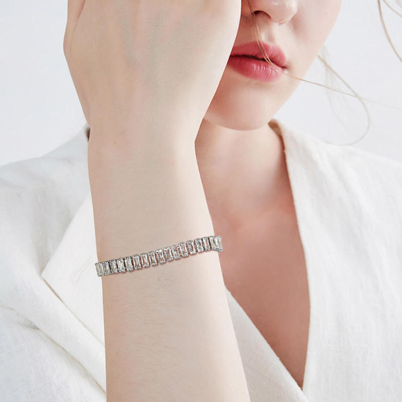 Wholesale Stainless Steel Women CZ Bracelet