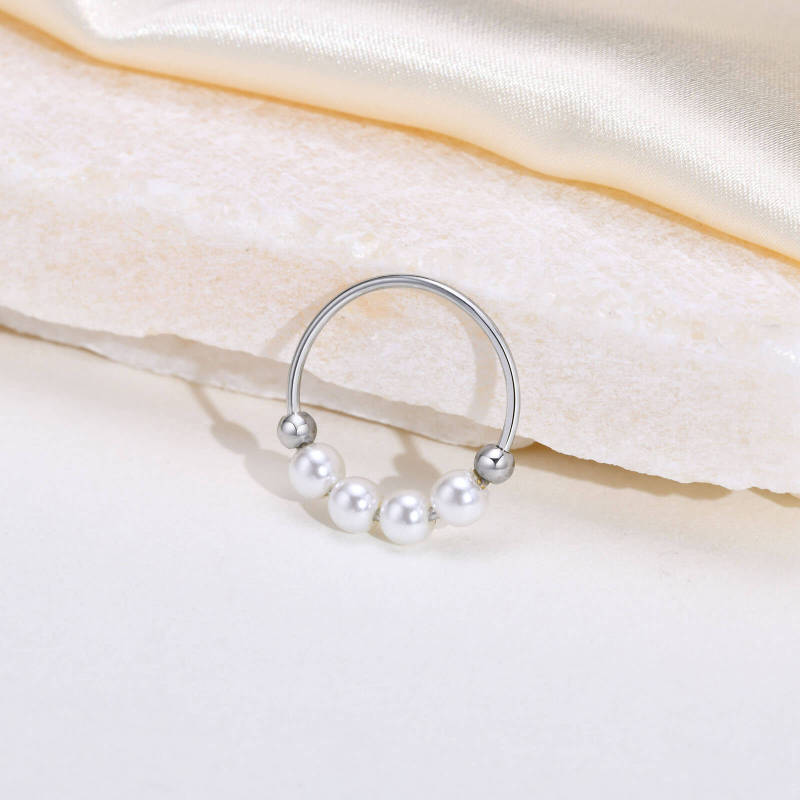 Wholesale Stainless Steel Women Ring with Pearl