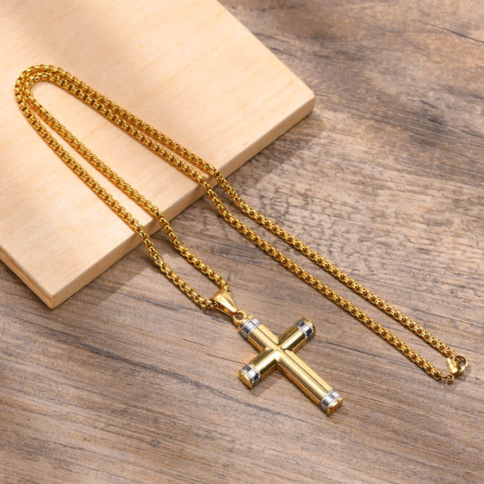 Wholesale Stainless Steel Gold Cross Pendant