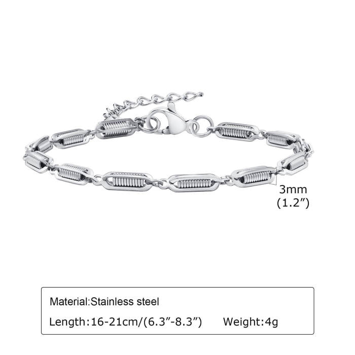 Wholesale Stainless Steel Handmade Spring Bracelet Necklace