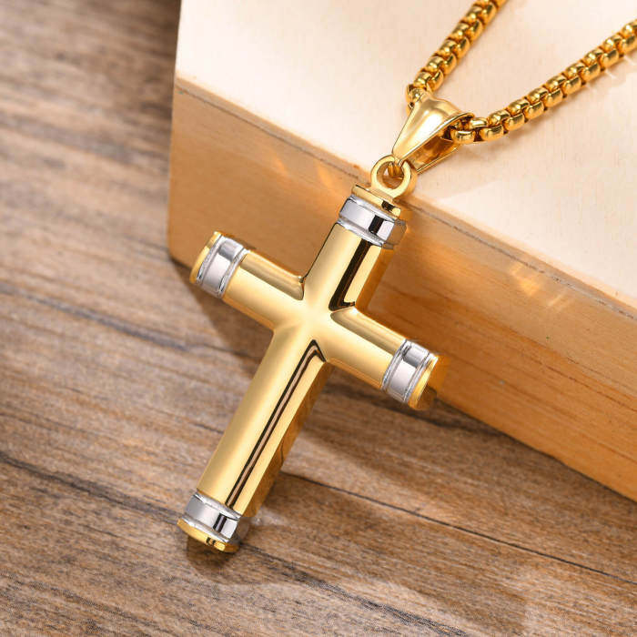 Wholesale Stainless Steel Gold Cross Pendant