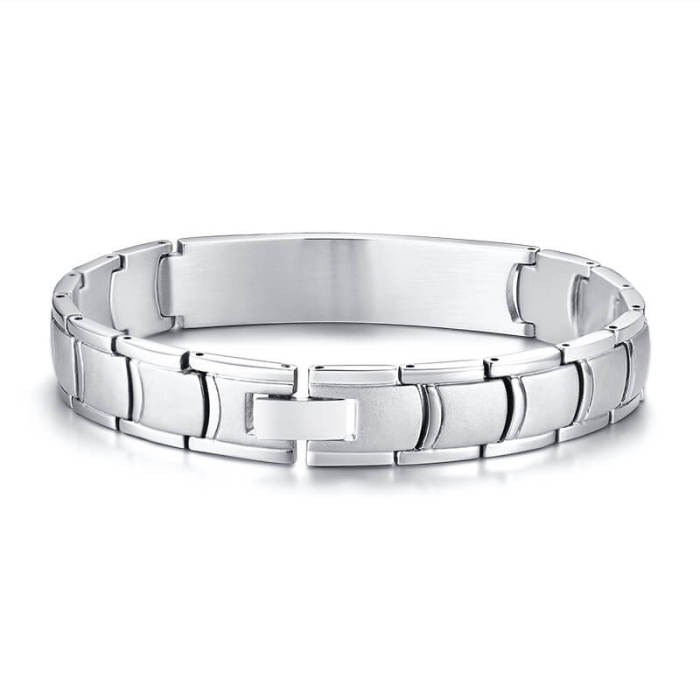 Wholesale Men’s Stainless Steel Engravable Mediacal Bracelet