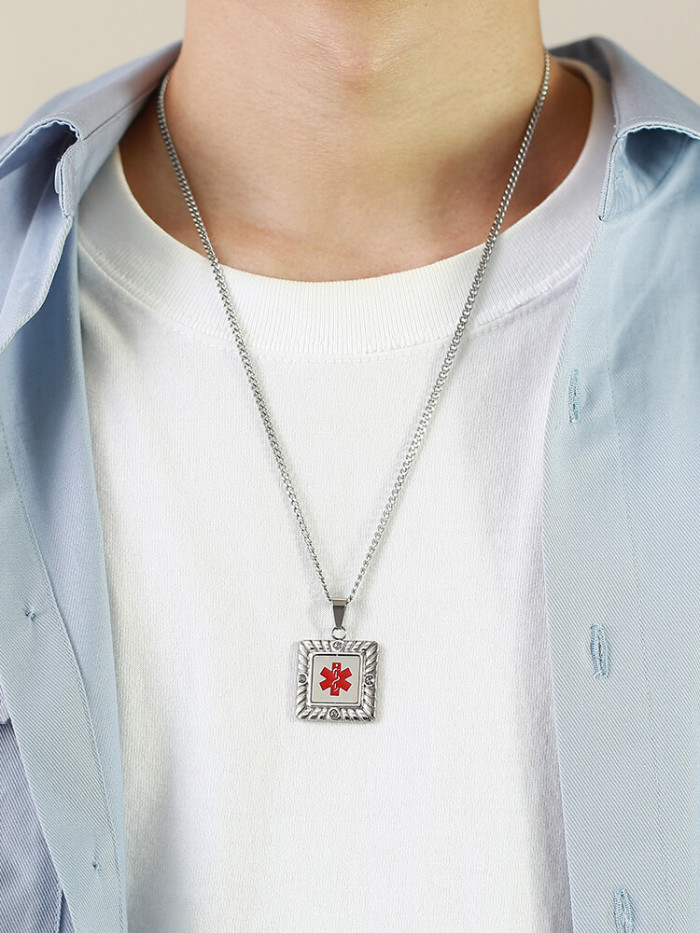 Wholesale Stainless Steel Medical Pendant Necklace