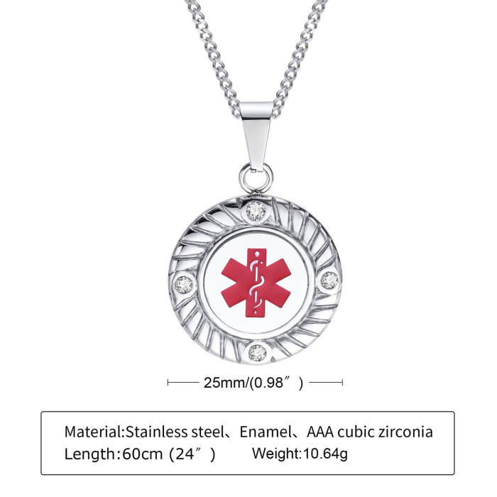 Wholesale Stainless Steel Medical Pendant Necklace