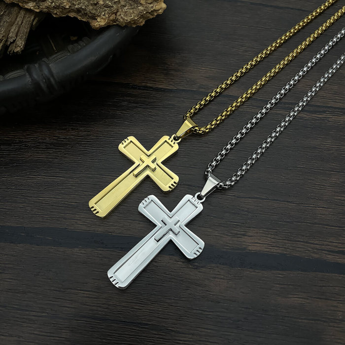 Wholesale Stainless Steel Cross Pendant Necklace