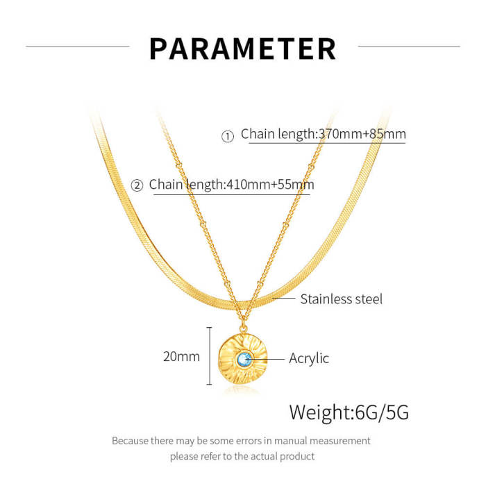 Wholesale Stainless Steel  Niche Double Layering Necklace