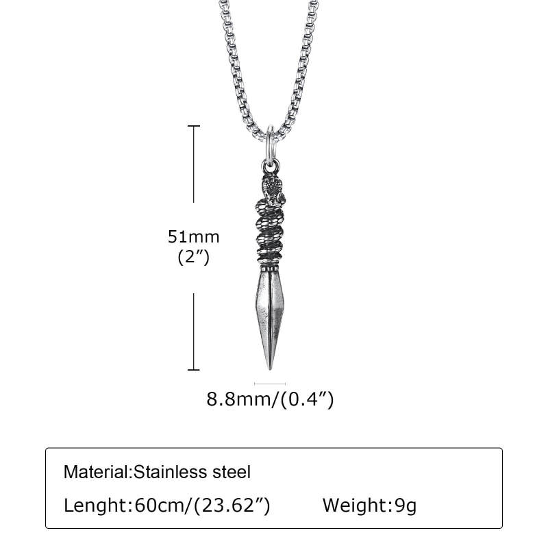 Wholesale Stainless Steel Spear Pendant