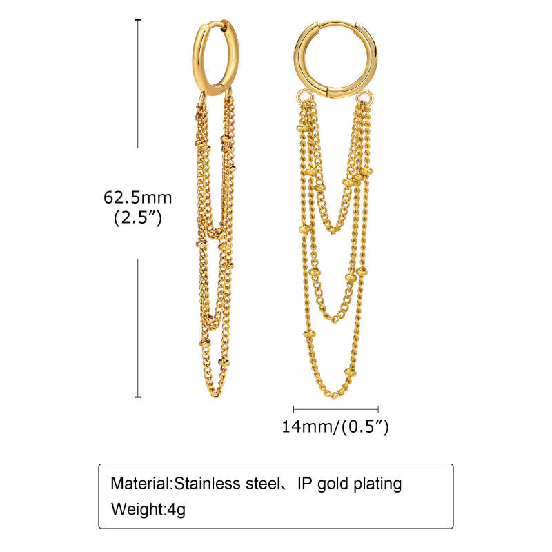 Wholesale Stainless Steel Earring with Chain