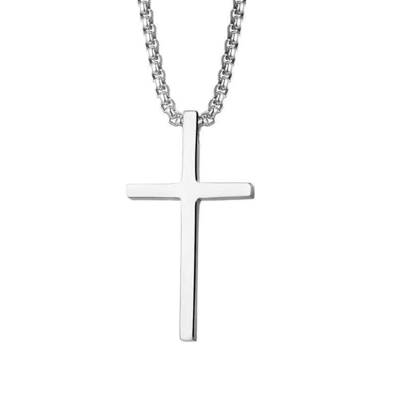 Wholesale Stainless Steel Mens Cross Neckalce