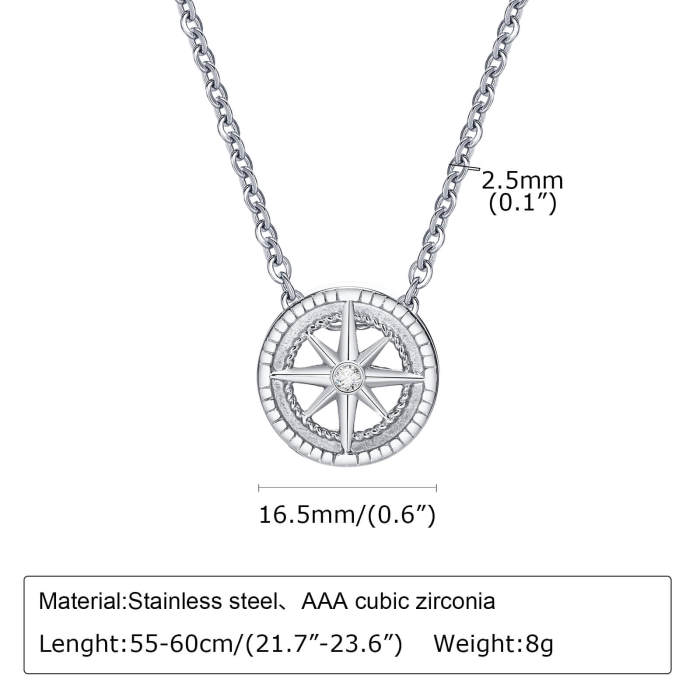 Wholesale Stainless Steel Octomom Zirconia Necklace
