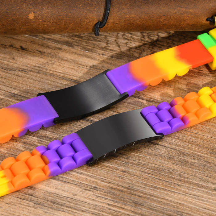 Wholesale Engravable Silicone Bracelet
