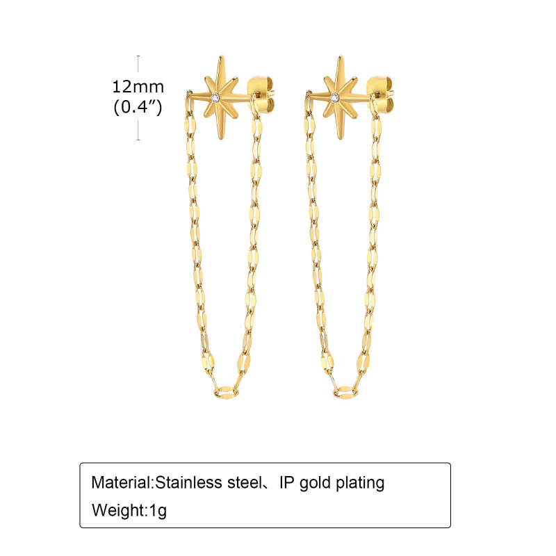 Wholesale Stainless Steel Women Chain Earring
