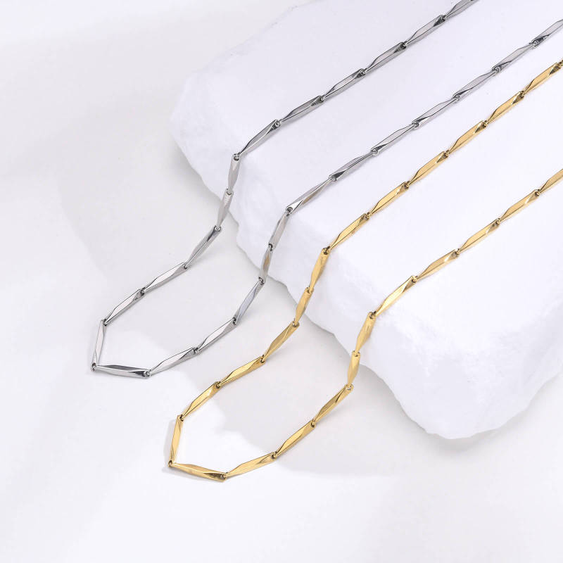 Wholesale Stainless Steel Women Melon Chain Necklace