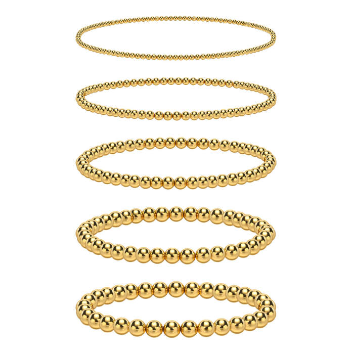 Wholesale Stainless Steel Gold Beads Bracelet