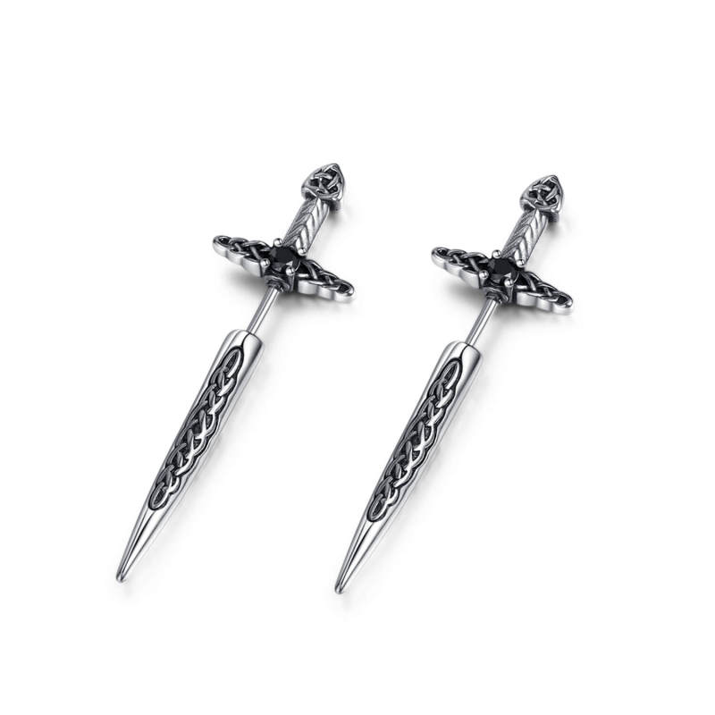 Wholesale Stainless Steel Celtic Sword Earrings