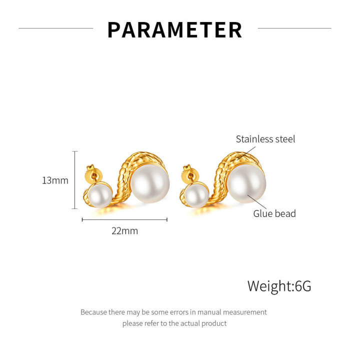 Wholesale Stainless Steel Women Earring with Pearl