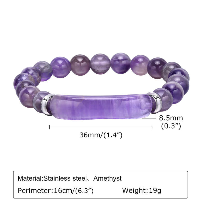 Wholesale Amethyst Beaded Women Bracelet