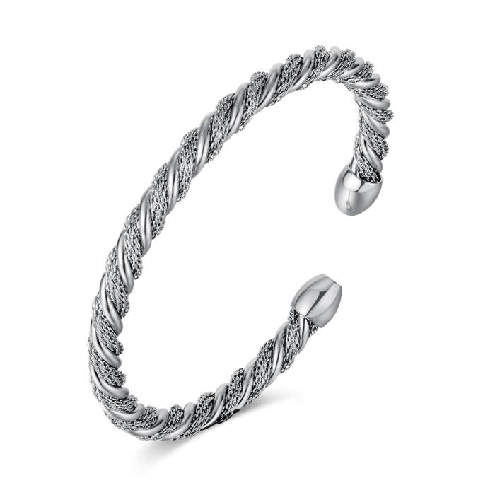 Wholseale Twisted  Stainless Steel Bangle
