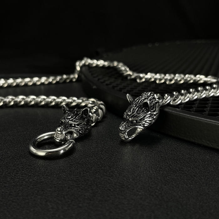 Wholesale Cuban Chain Dragon Head Necklace