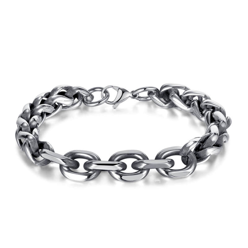 Wholesale Aged Stainless Steel Keel Chain Bracelet
