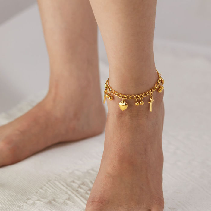 Wholesale Stainless Steel Cross Anklet for Women